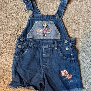 Minnie Mouse - Vintage Disney Denim Overalls Size 3T